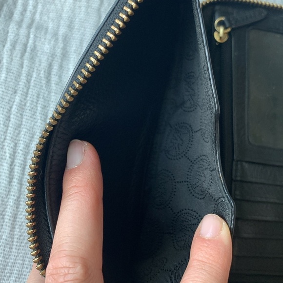 Michael Kors medium sized black zip around wallet with wrist strap - Picture 7 of 11